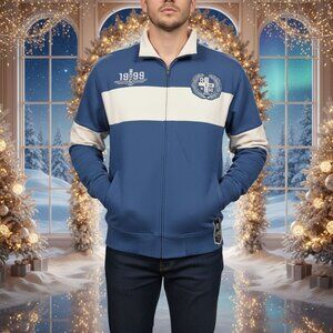 NWT RocaWear Men 2XL Full Zip Sweatshirt 2-Pocket 100% Cotton Embroidered Logo